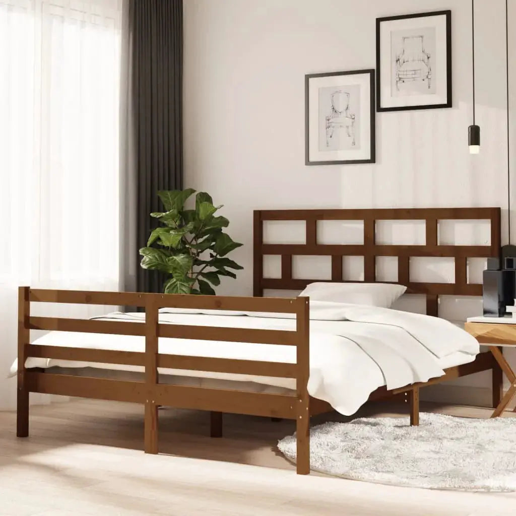 vidaXL Bed Frame | Natural wood | Solid pine wood | Single | Durable | Bed Frame - from vidaXL