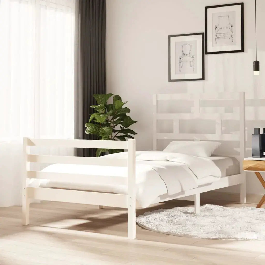 vidaXL Bed Frame | Natural wood | Solid pine wood | Single | Durable | Bed Frame - from vidaXL