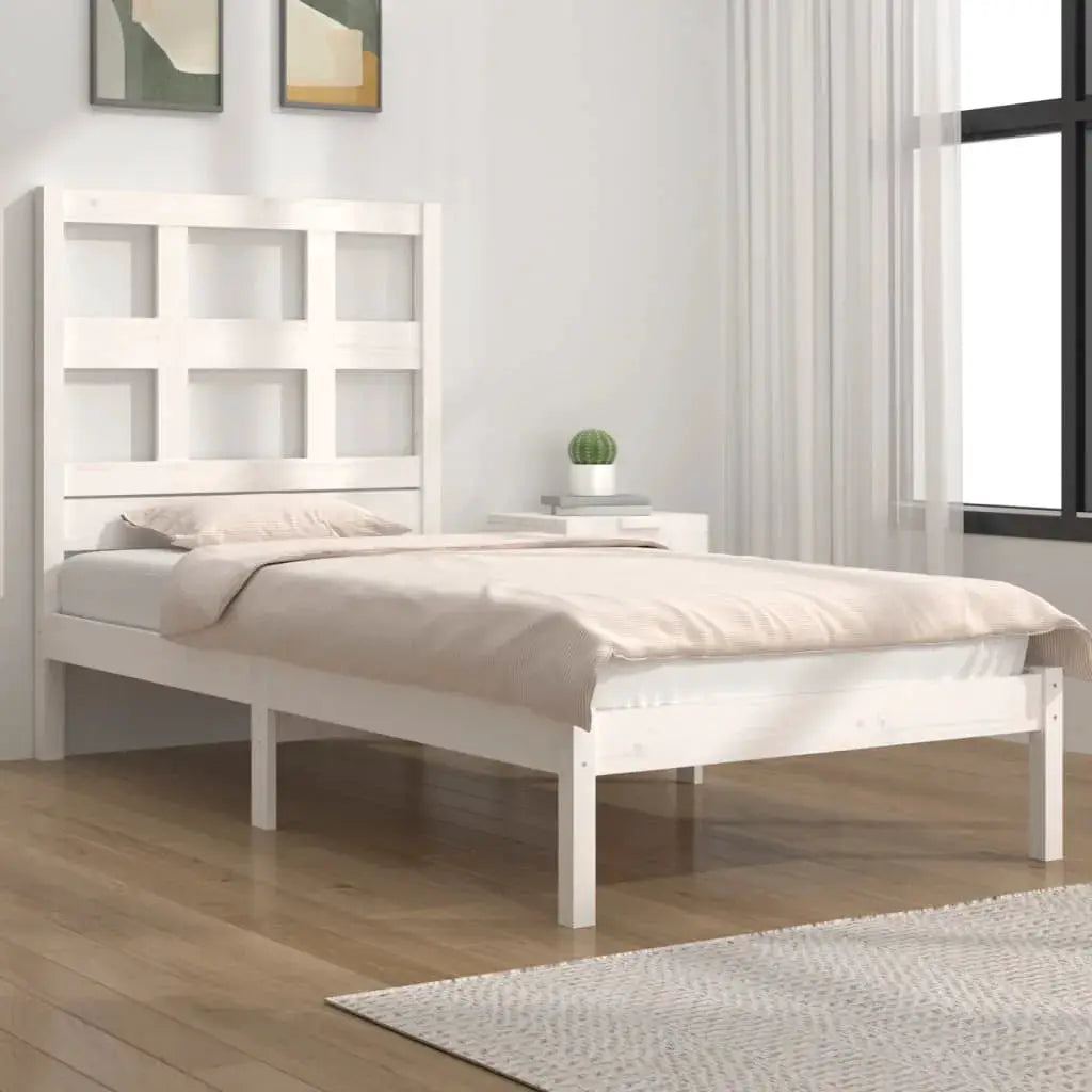vidaXL Bed Frame | Black | Solid pine wood | Durable | Bed Frame | Rectangular - from vidaXL