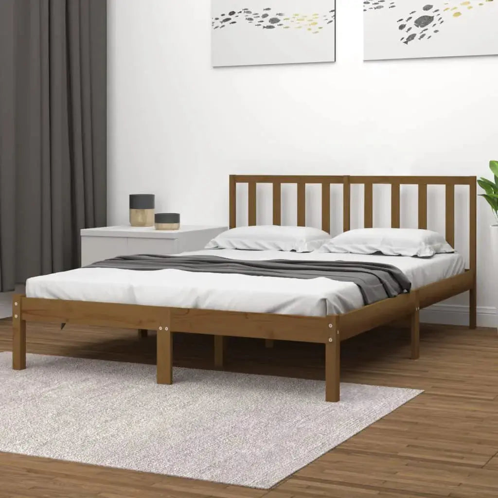 vidaXL Bed Frame | Natural pine | Solid pine wood | Small Single | Durable - from vidaXL