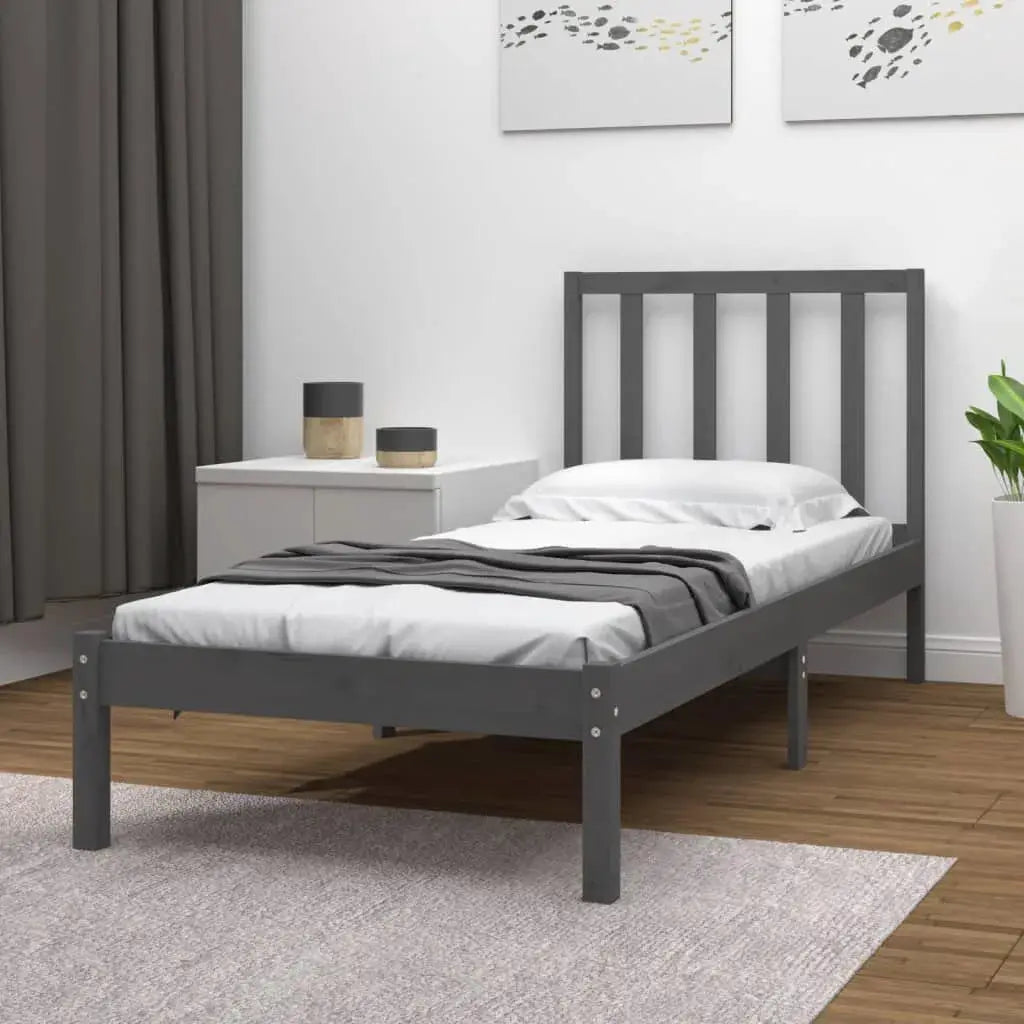 vidaXL Bed Frame | Natural pine | Solid pine wood | Small Single | Durable - from vidaXL
