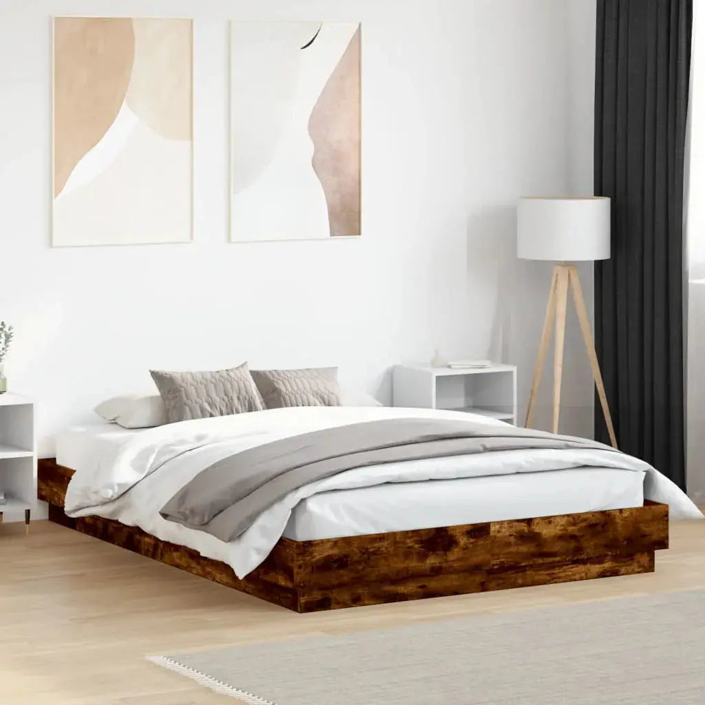 vidaXL Bed Frame | White | Engineered wood | 200x200 cm | Durable | Bed Frame - from vidaXL