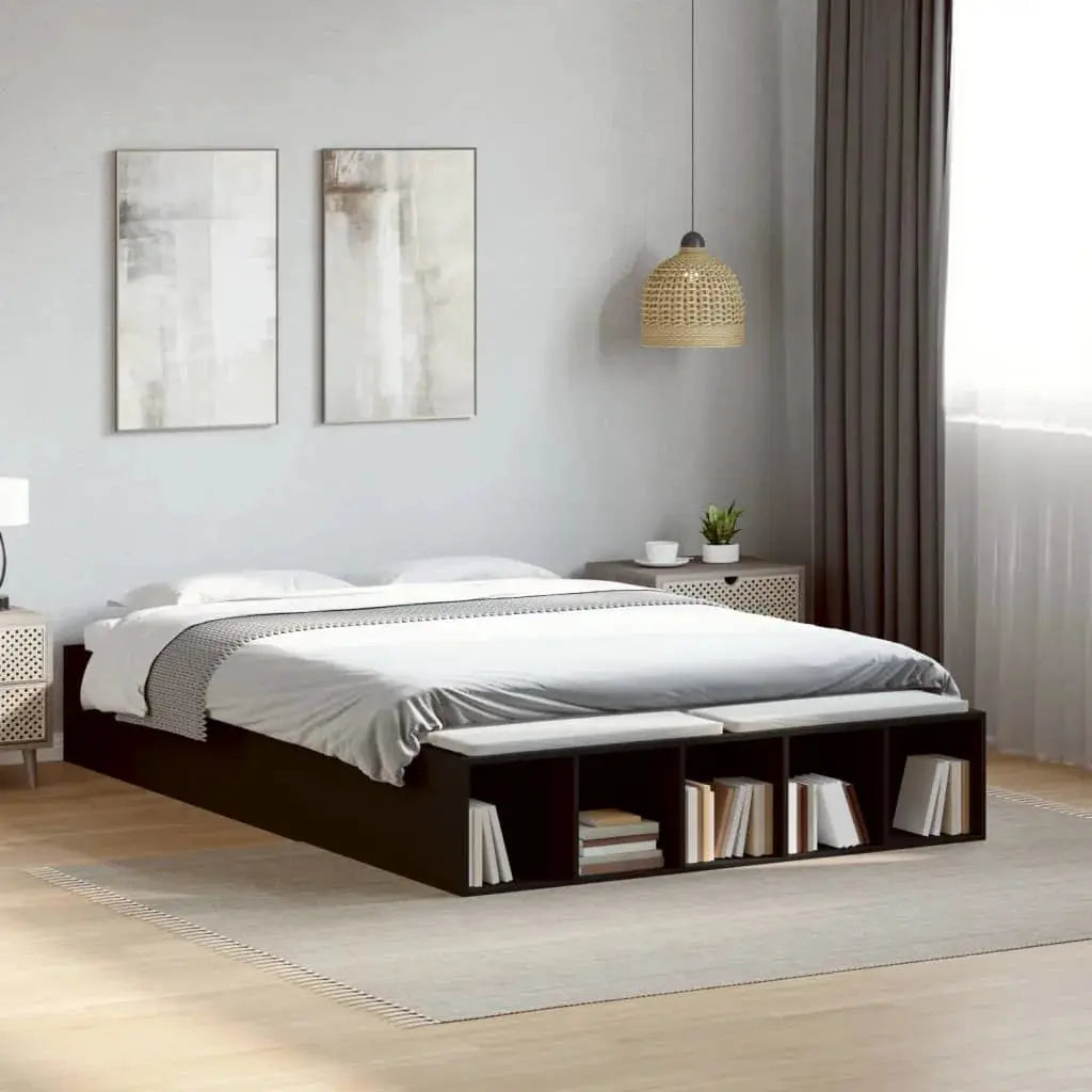 vidaXL Bed Frame without Mattress Grey Sonoma 90x190 cm Single - from vidaXL