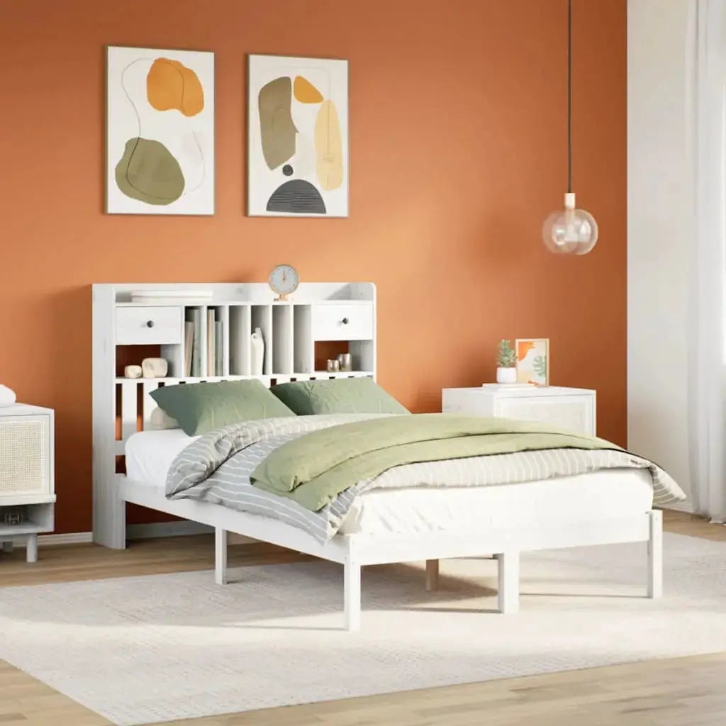 vidaXL Bookcase Bed without Mattress 75x190 cm Small Single Solid Wood Pine - from vidaXL