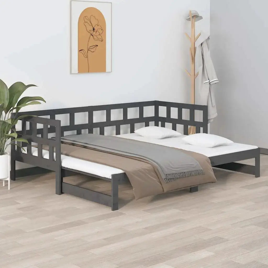 vidaXL Day Bed | White | Solid pine wood | 2x - from vidaXL