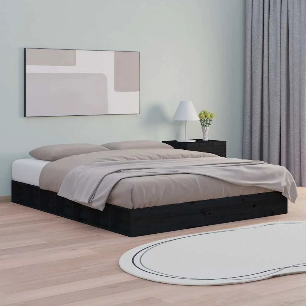 vidaXL Bed Frame without Mattress Wax Brown 160x200 cm Solid Wood Pine - from vidaXL