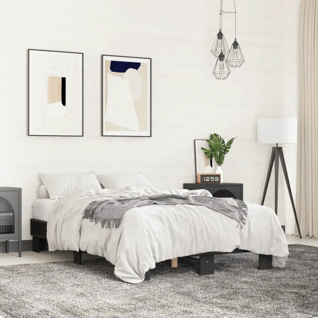 vidaXL Bed Frame without Mattress Black 140x200 cm - from vidaXL