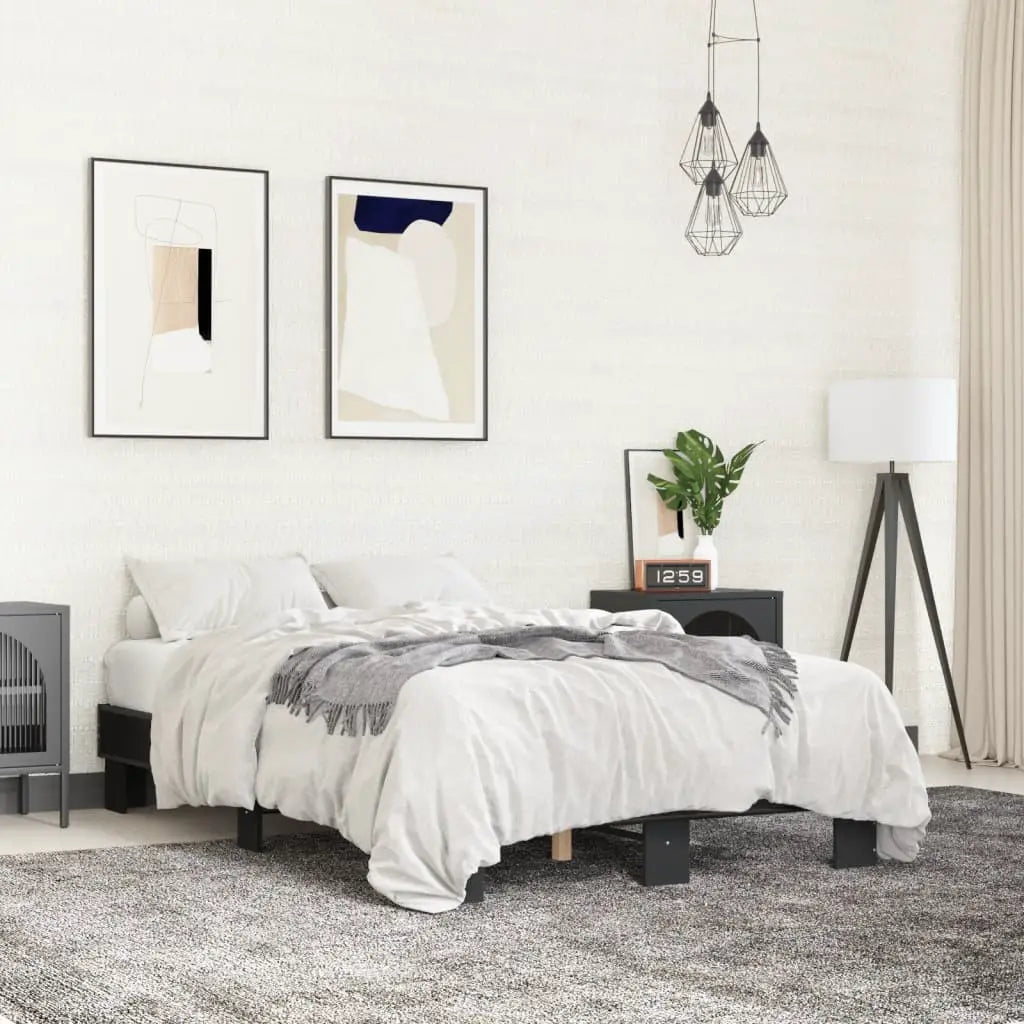vidaXL Bed Frame without Mattress Black 140x200 cm - from vidaXL