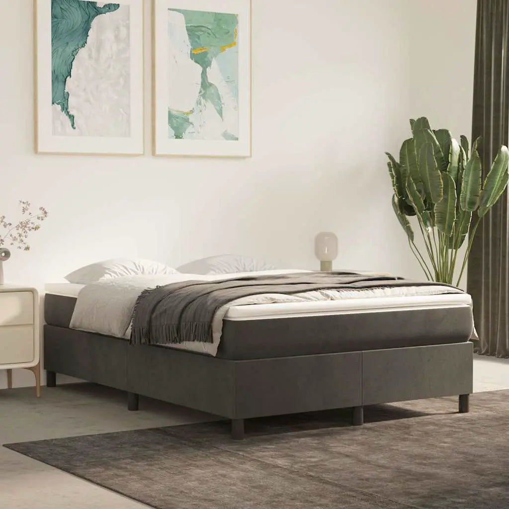vidaXL Box Spring Bed Frame Light Grey Twin Velvet (US Only) - from vidaXL