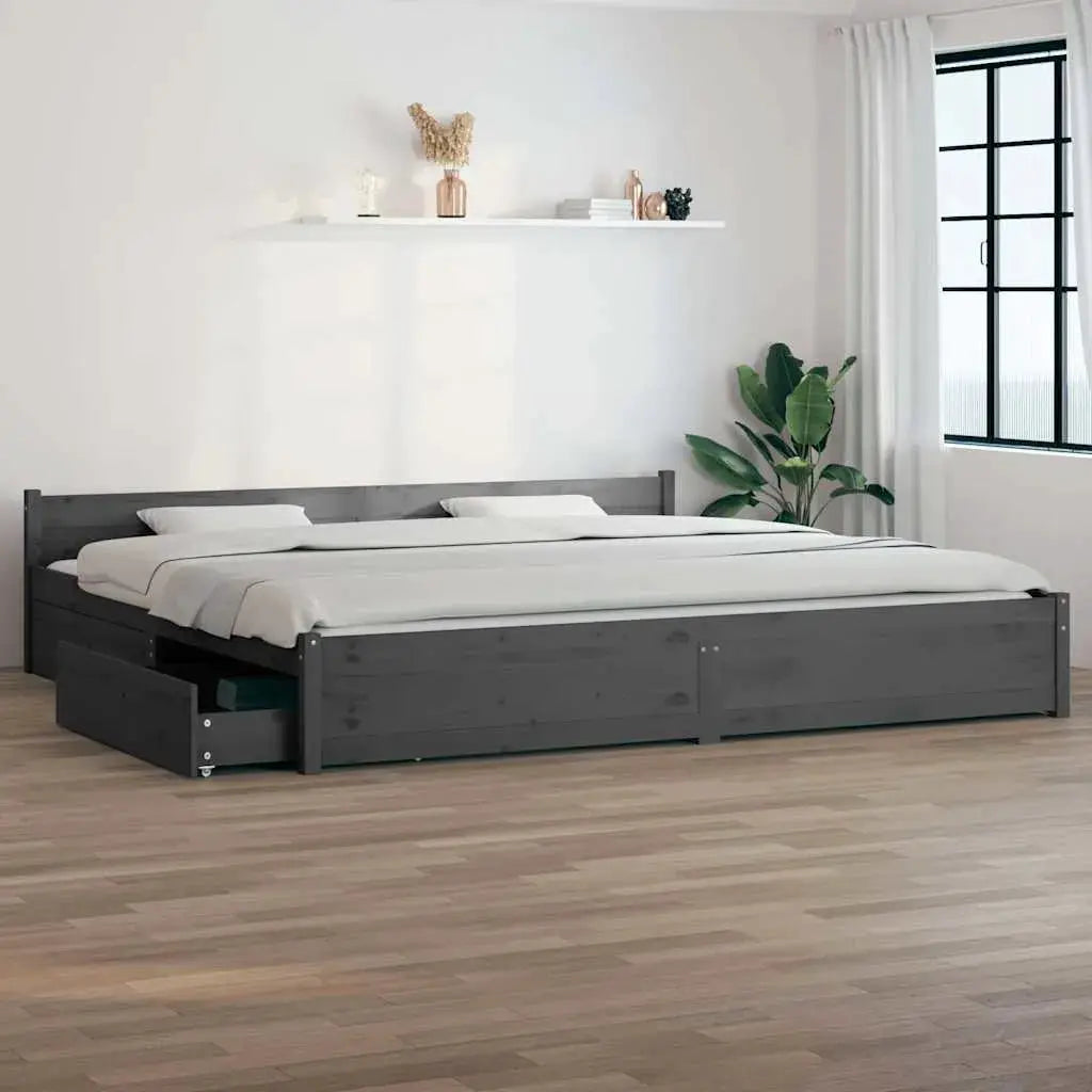 vidaXL Bed Frame without Mattress with Drawers Double - from vidaXL