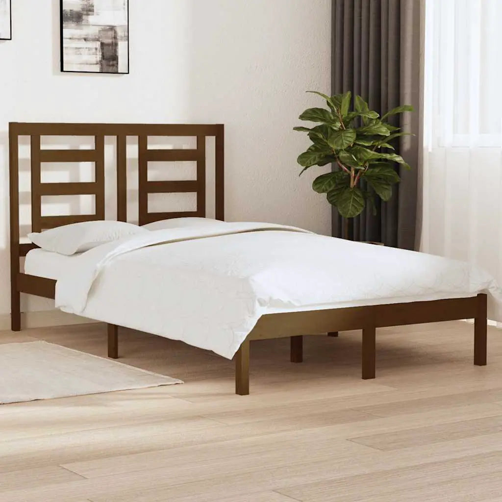 vidaXL Bed Frame without Mattress White 75x190 cm Small Single Solid Wood - from vidaXL