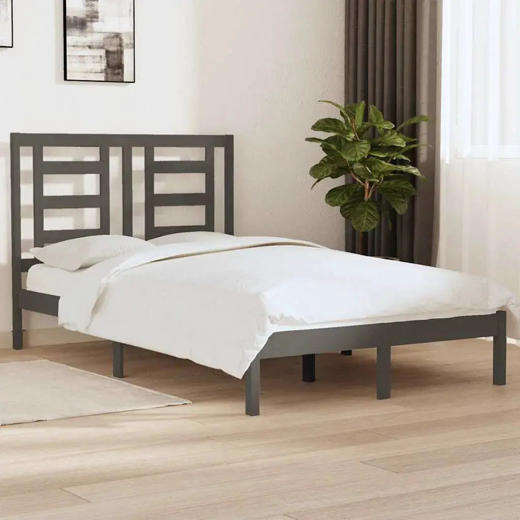 vidaXL Bed Frame without Mattress White 75x190 cm Small Single Solid Wood - from vidaXL