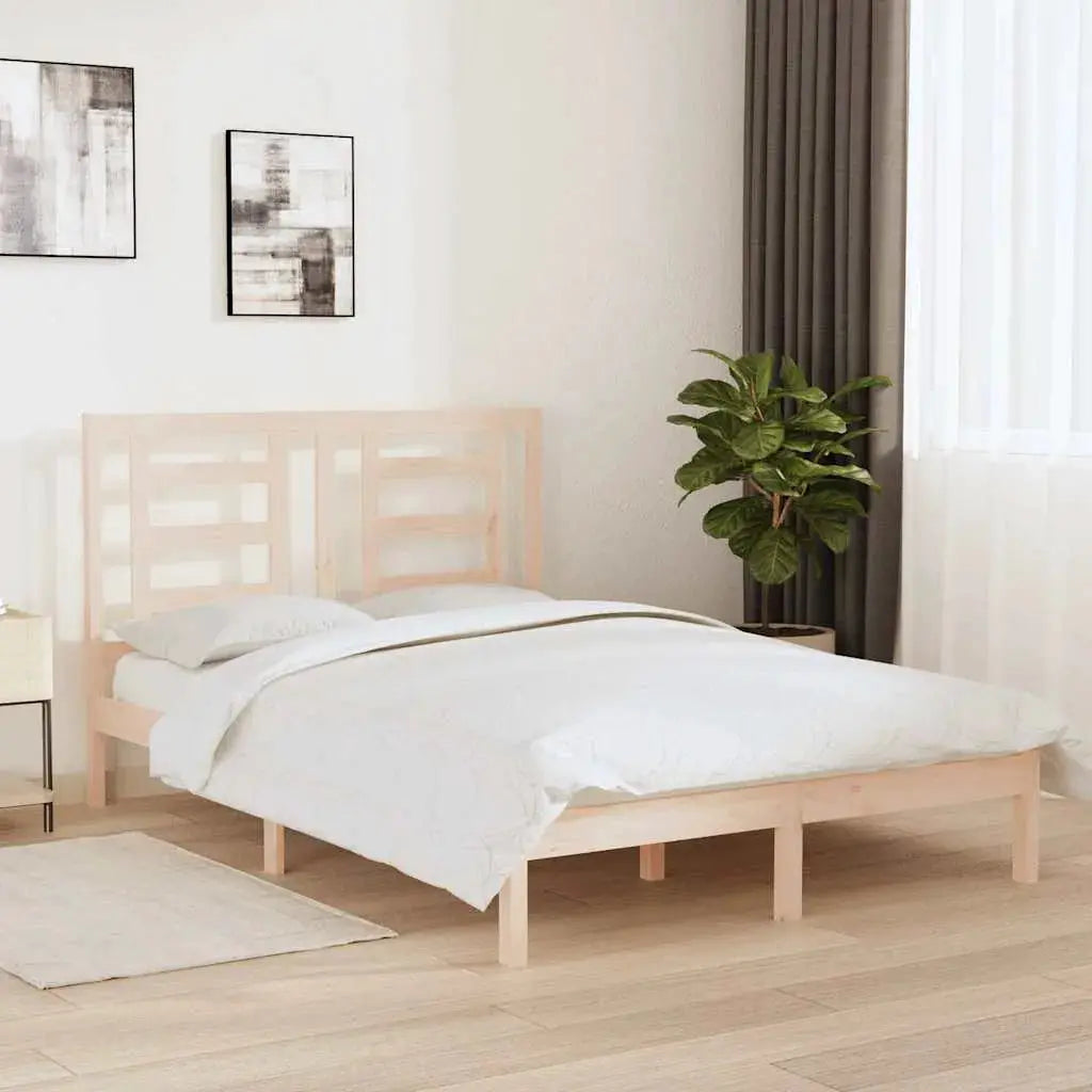 vidaXL Bed Frame without Mattress White 75x190 cm Small Single Solid Wood - from vidaXL