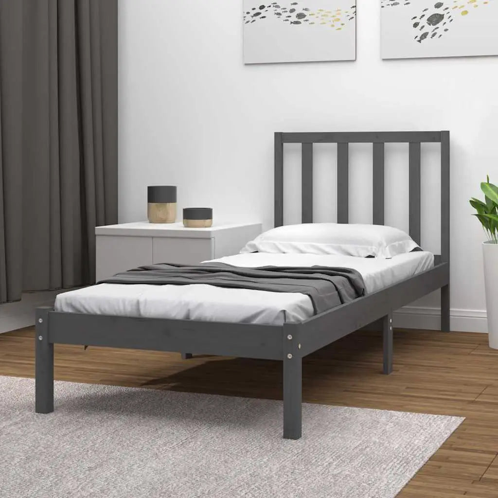 vidaXL Bed Frame | Natural pine | Solid pine wood | Small Single | Durable - from vidaXL
