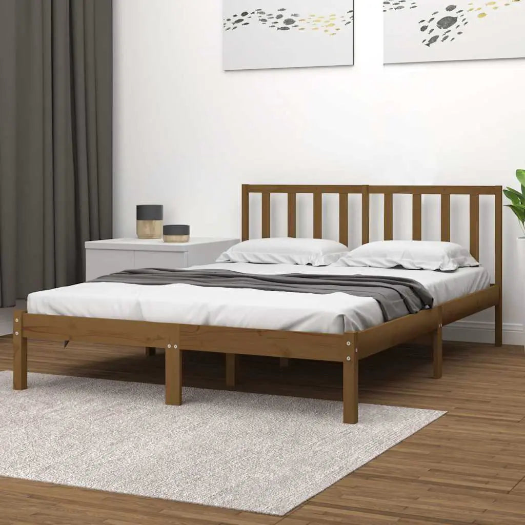 vidaXL Bed Frame | Natural pine | Solid pine wood | Small Single | Durable - from vidaXL