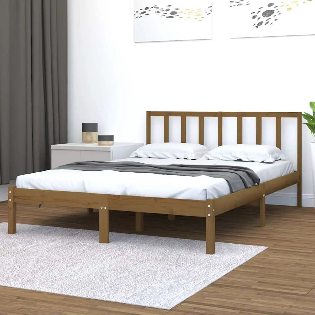 vidaXL Bed Frame | Natural pine | Solid pine wood | Small Single | Durable - from vidaXL
