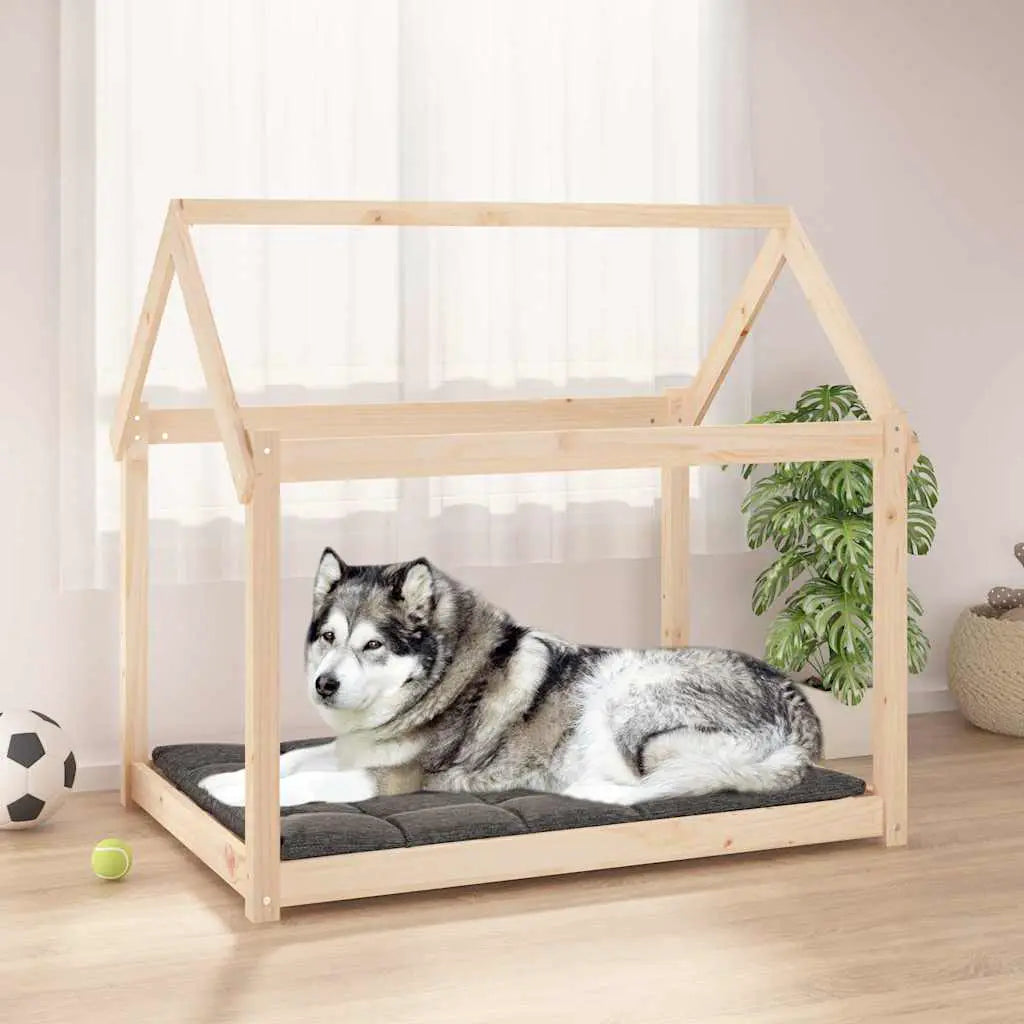 vidaXL Dog Bed | Grey | Solid Pine Wood | Small/Medium | Durable | Dog Bed - from vidaXL