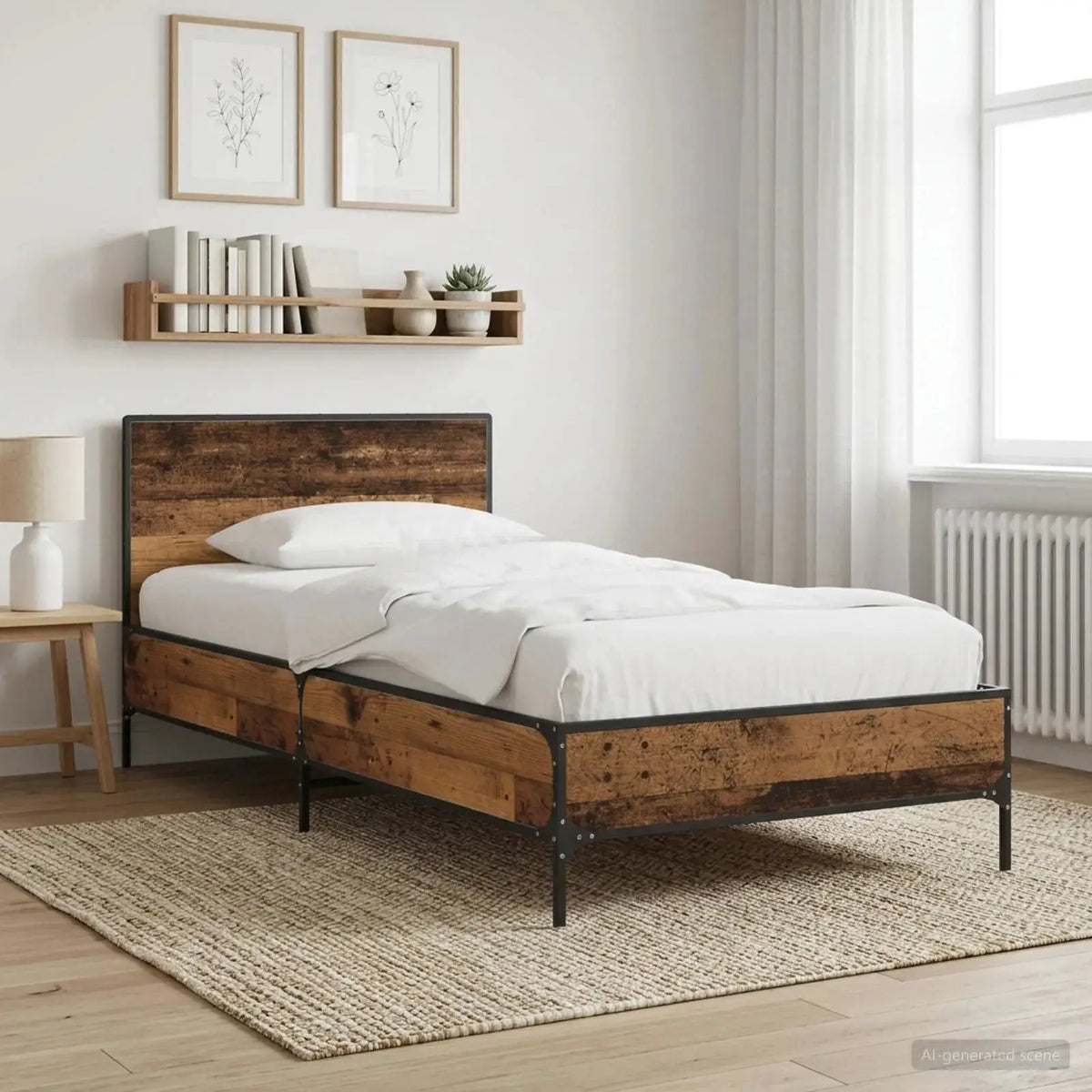 vidaXL Bed Frame without Mattress Black 90x200 cm - from vidaXL