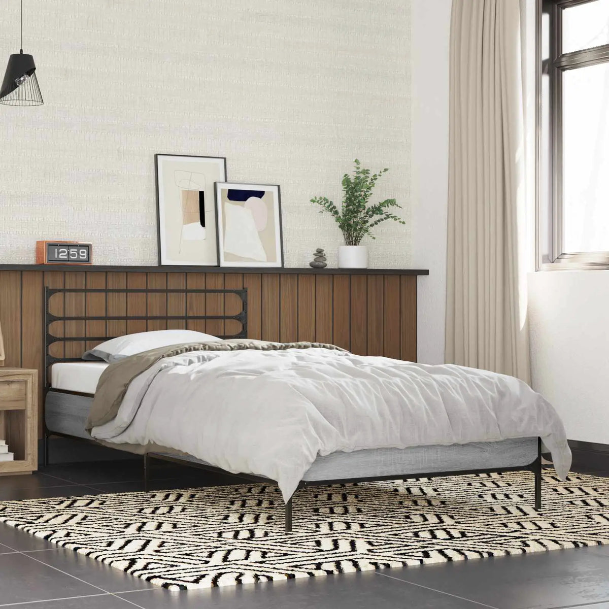 vidaXL Bed Frame without Mattress Black 90x200 cm - from vidaXL