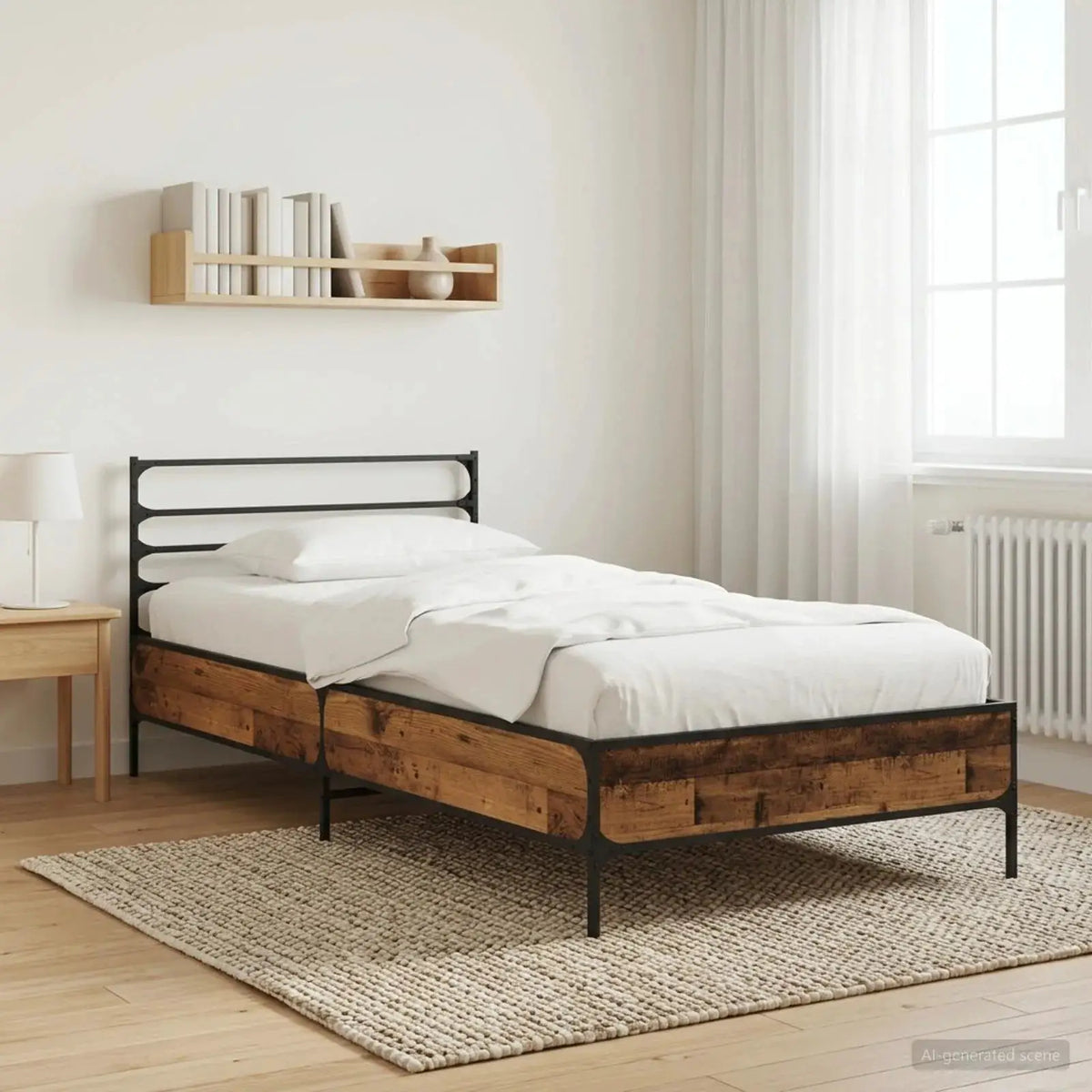 vidaXL Bed Frame without Mattress Black 90x200 cm - from vidaXL