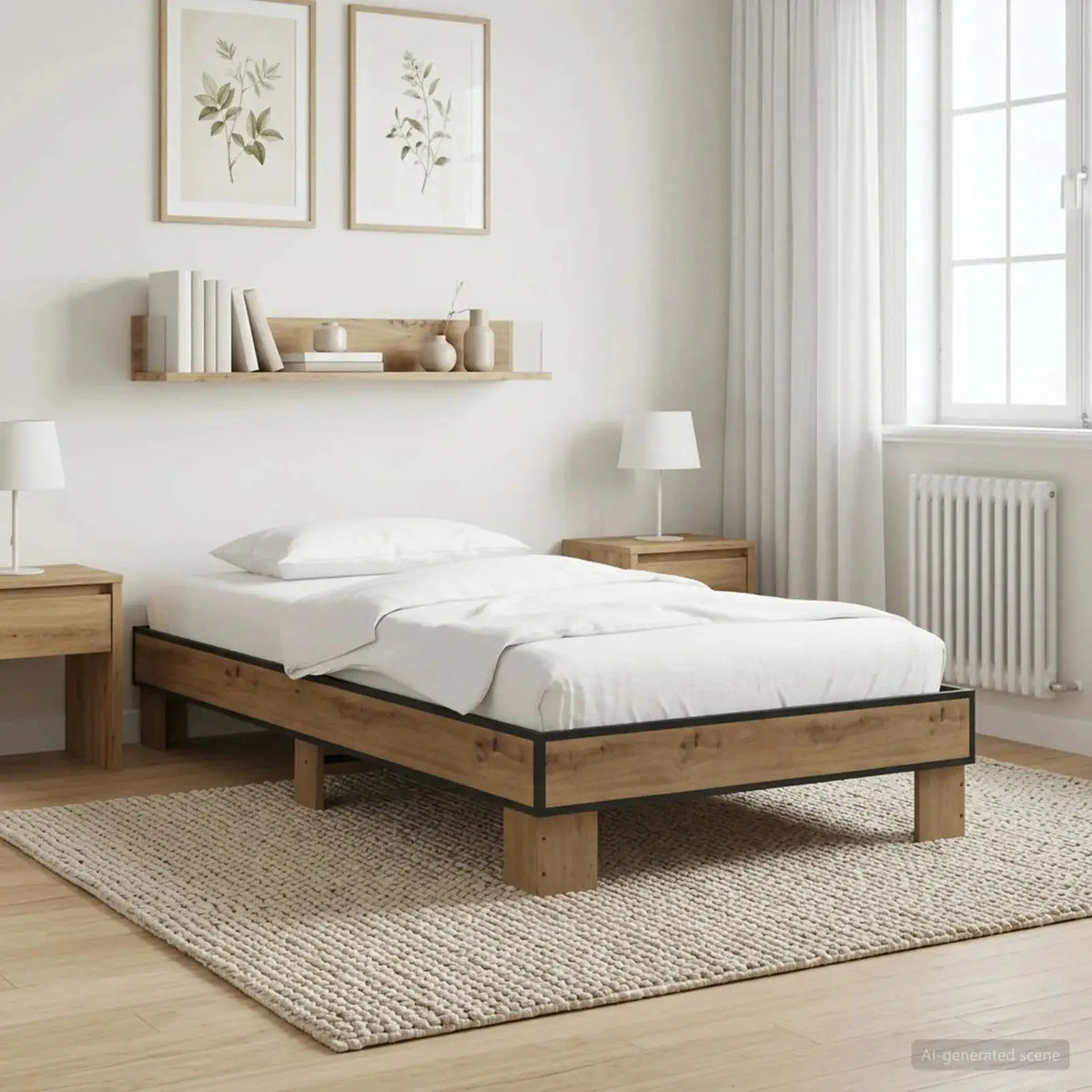 vidaXL Bed Frame without Mattress Black 140x200 cm - from vidaXL