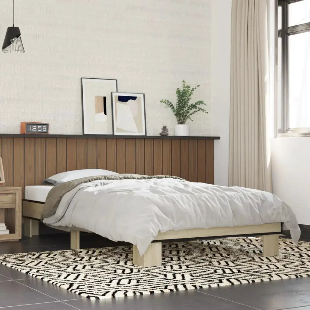 vidaXL Bed Frame without Mattress Black 140x200 cm - from vidaXL