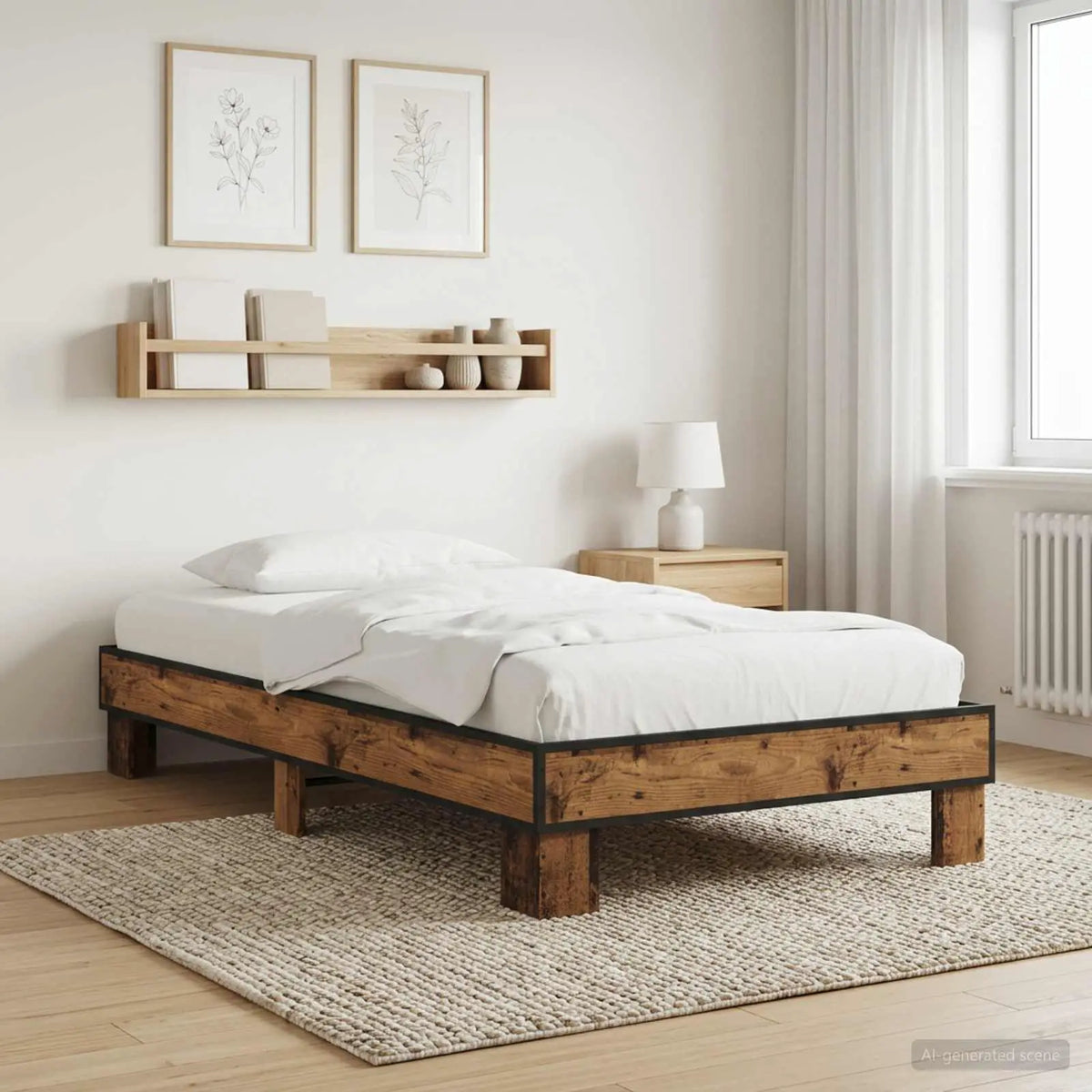 vidaXL Bed Frame without Mattress Black 140x200 cm - from vidaXL
