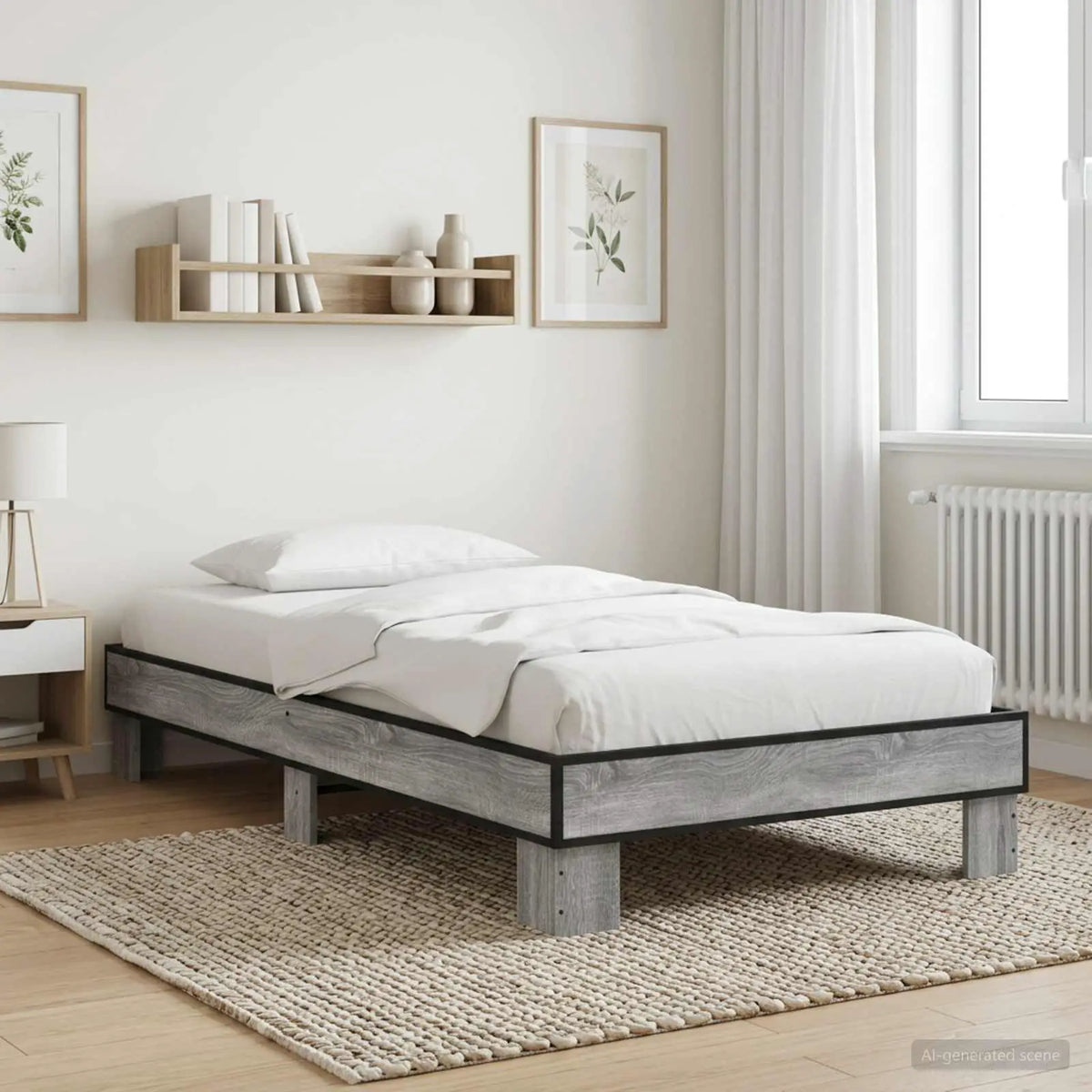 vidaXL Bed Frame without Mattress Black 140x200 cm - from vidaXL