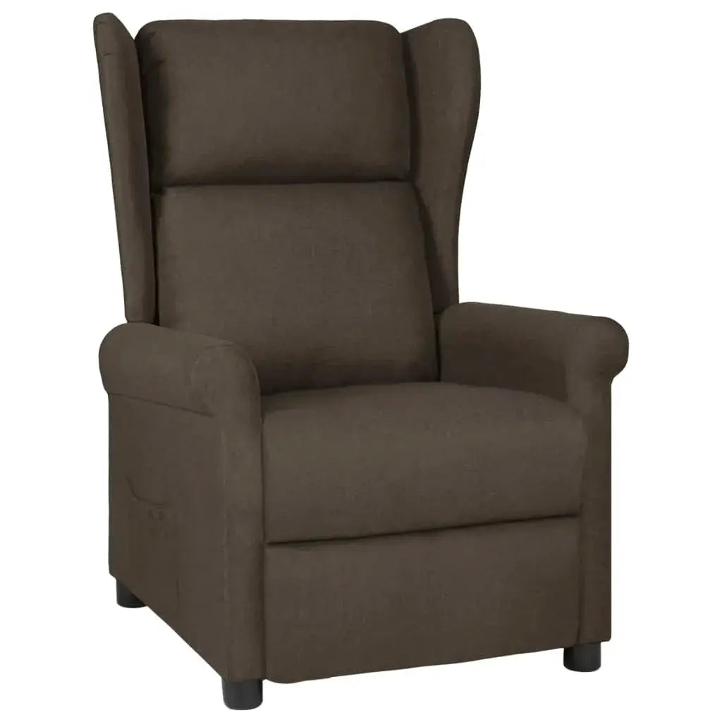 vidaXL Recliner Chair Dark Brown Fabric - from vidaXL