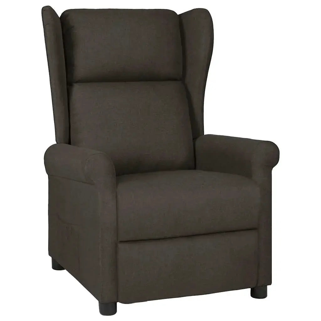 vidaXL Recliner Chair Dark Brown Fabric - from vidaXL