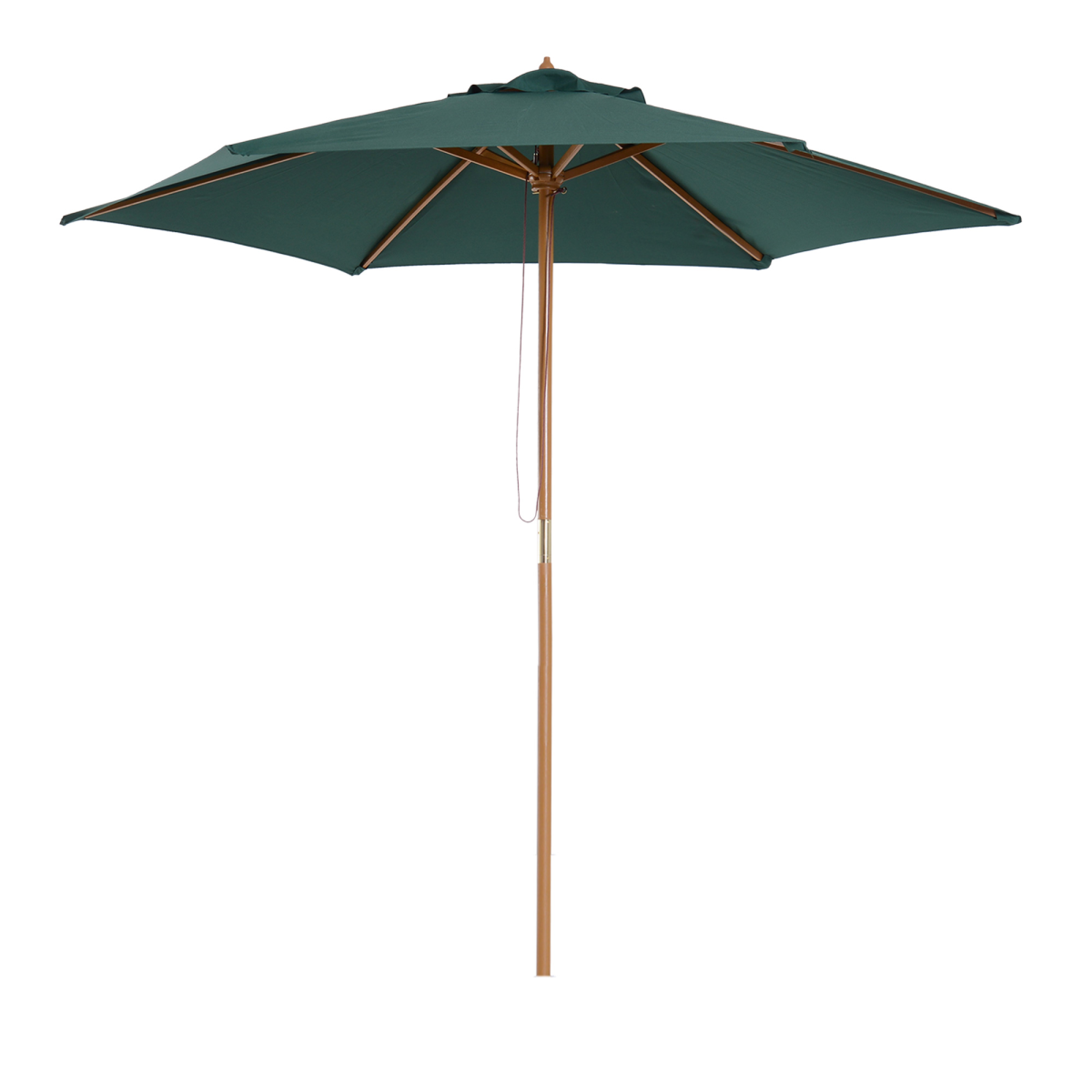 Outsunny 2.5m Wooden Garden Patio Parasol Umbrella - Parasol