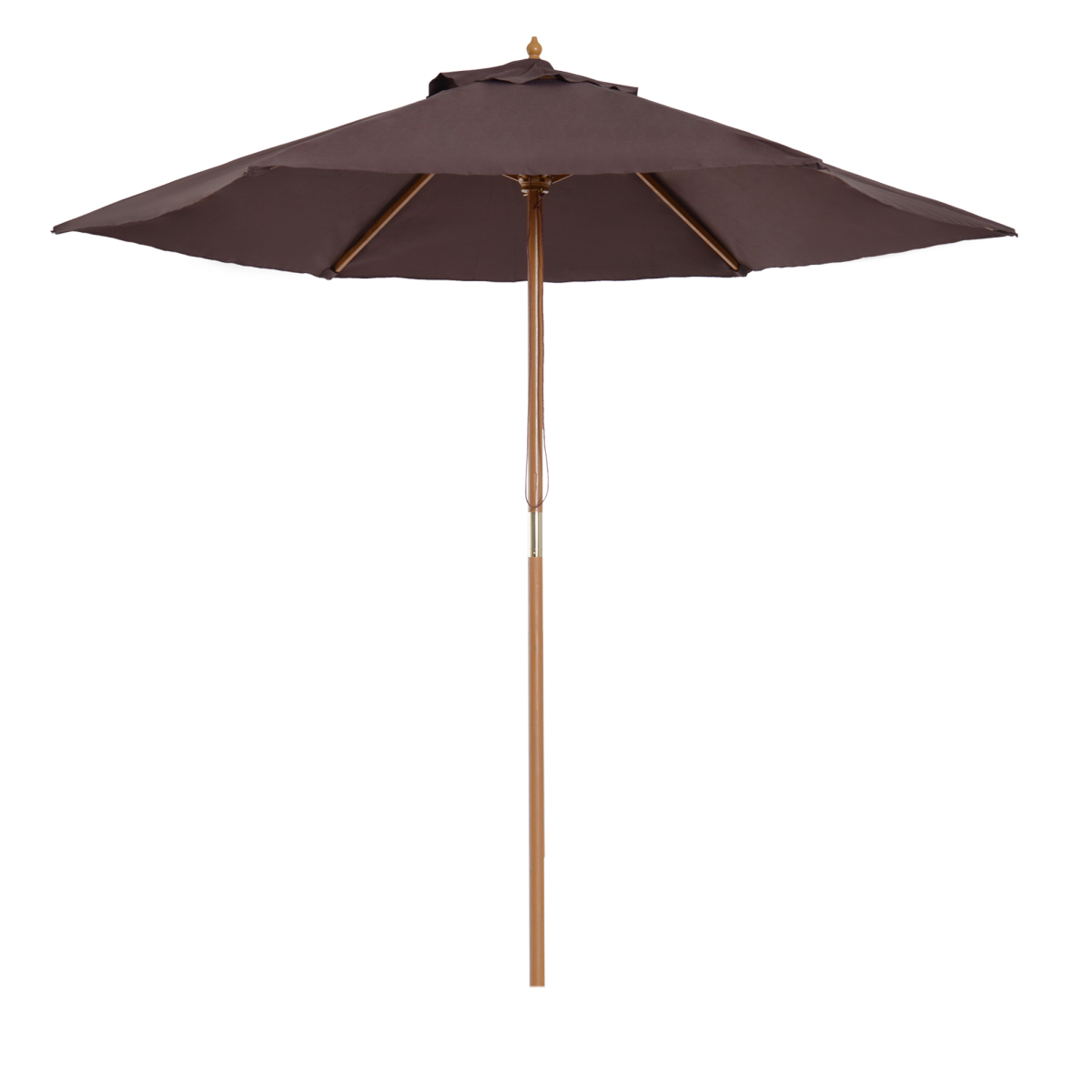 Outsunny 2.5m Wooden Garden Patio Parasol Umbrella - Parasol