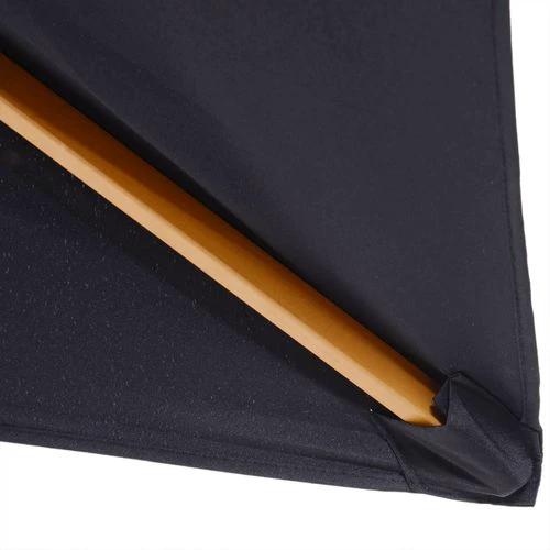 Outsunny Wooden Patio Parasol Umbrella 3x2m Durable Canopy for Outdoor Gatherings by Outsunny