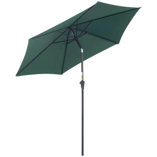 Outsunny Outsunny 2.7M Patio Tilt Umbrella with Aluminium Frame and Crank for Outdoor Sun Protection - Parasol