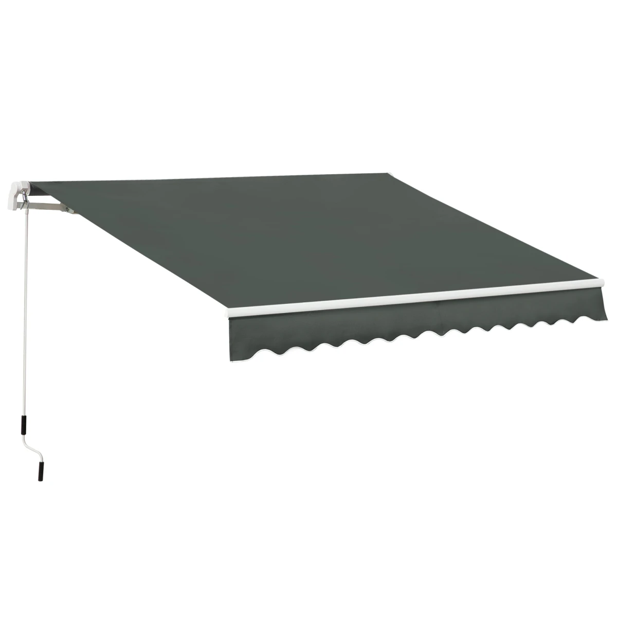 Outsunny Awning 3.5x2.5m Manual Patio Shade by Outsunny
