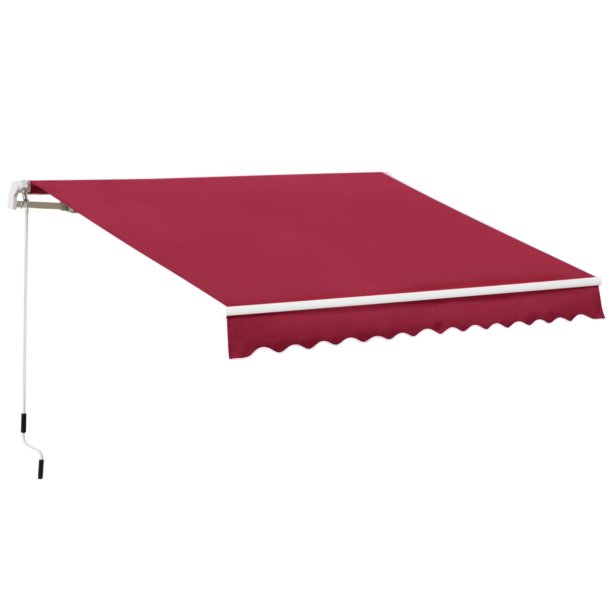Outsunny Awning 3.5x2.5m Manual Patio Shade by Outsunny