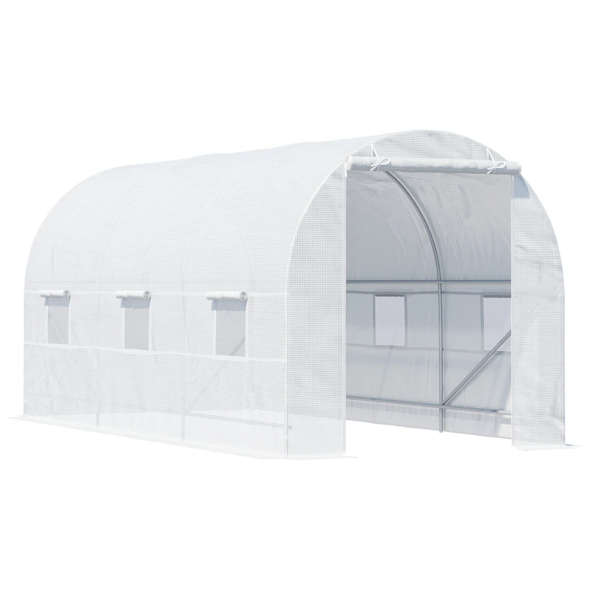 Outsunny Walkin Greenhouse 2.5x2x2m Galvanized by Outsunny