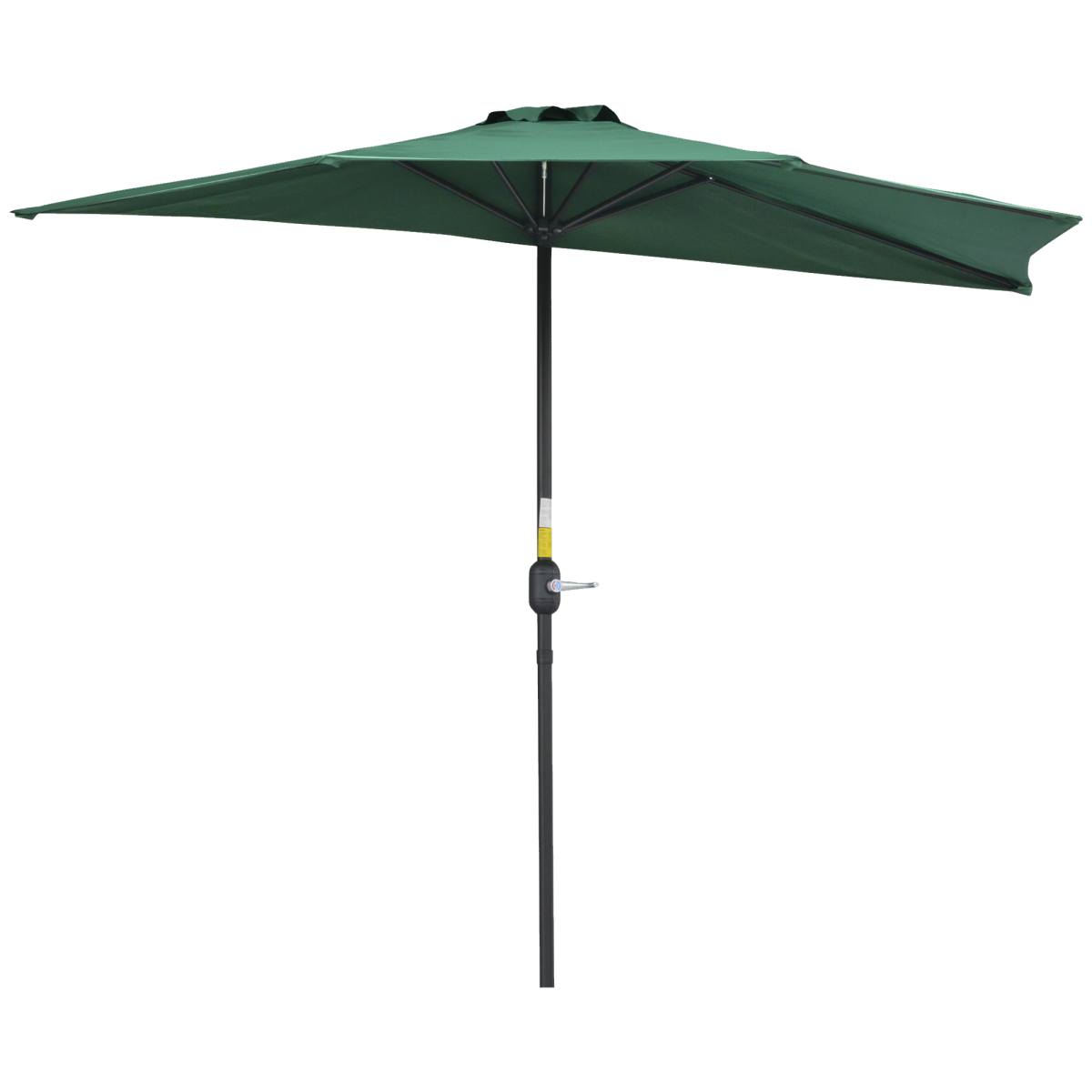 Outsunny 2.7 m Half Round Umbrella Parasol - Parasol