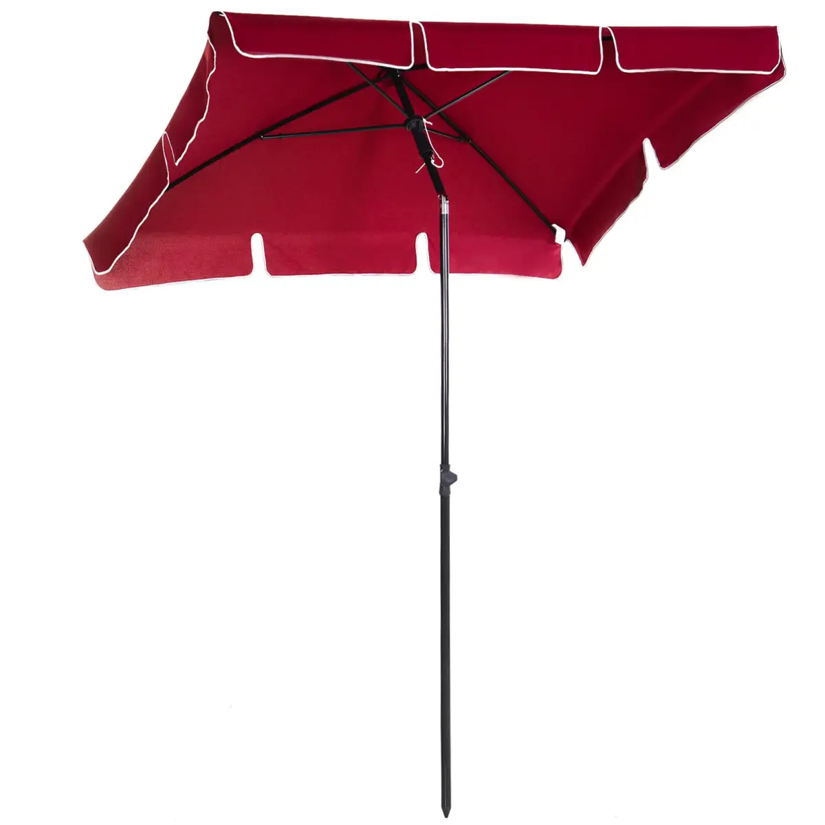 Outsunny Aluminium Sun Umbrella Parasol Patio Garden Tilt 2M x 1.25M - Parasol