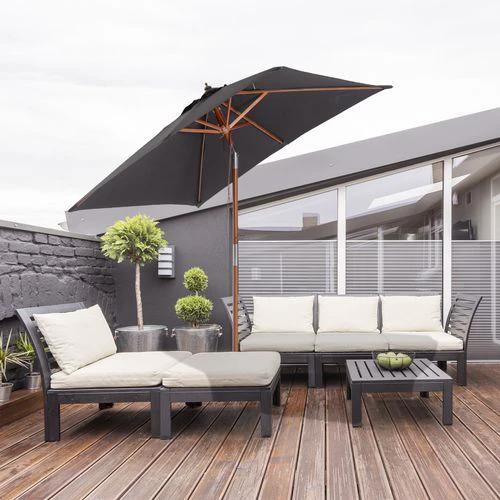 Outsunny Outsunny 2m x 1.5m Patio Garden Parasol with Adjustable Angle for Outdoor Sun Protection - Parasol