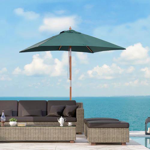 Outsunny Outsunny 2m x 1.5m Patio Garden Parasol with Adjustable Angle for Outdoor Sun Protection - Parasol