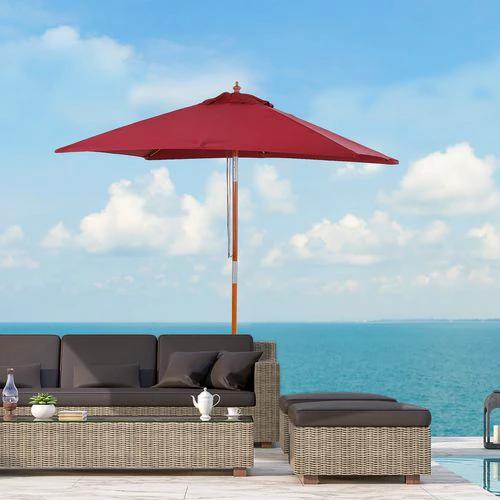 Outsunny 2m x 1.5m Patio Garden Parasol with Adjustable Angle for Outdoor Sun Protection by Outsunny