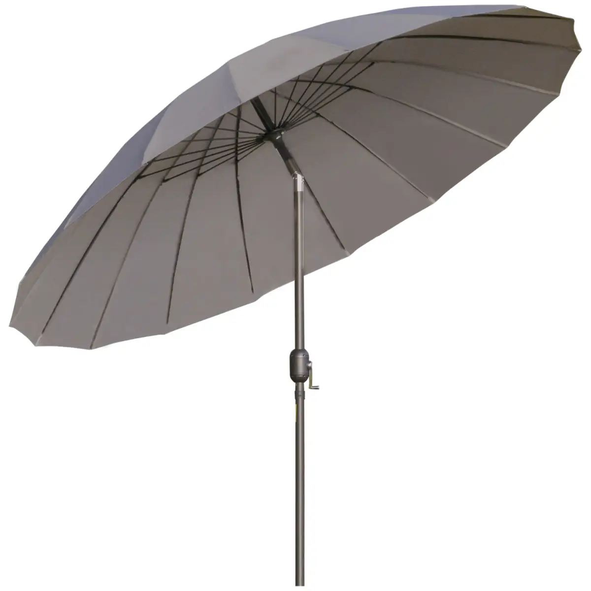 Outsunny 255cm Patio Parasol Umbrella Market Table Parasol 18 Sturdy Ribs - Parasol