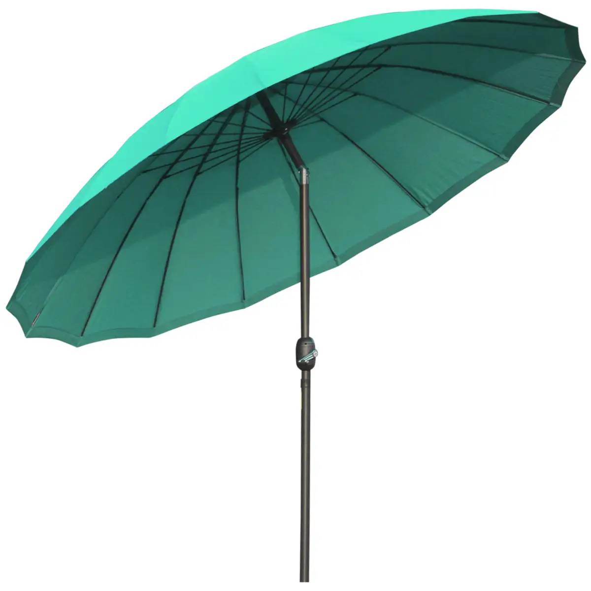 Outsunny 255cm Patio Parasol Umbrella Market Table Parasol 18 Sturdy Ribs - Parasol
