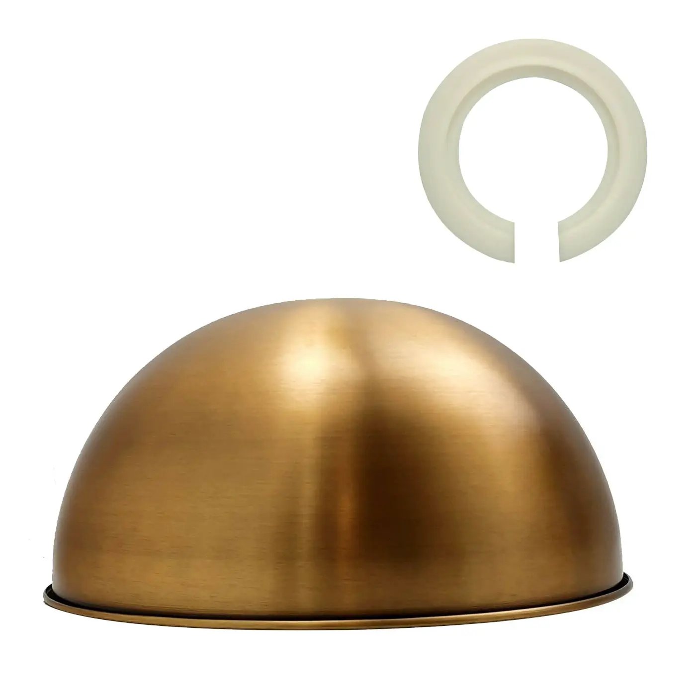 Ledsone Retro Dome Easy Fit Light Shades Modern Ceiling Pendant Lampshades Metal colors - Pendant Lights