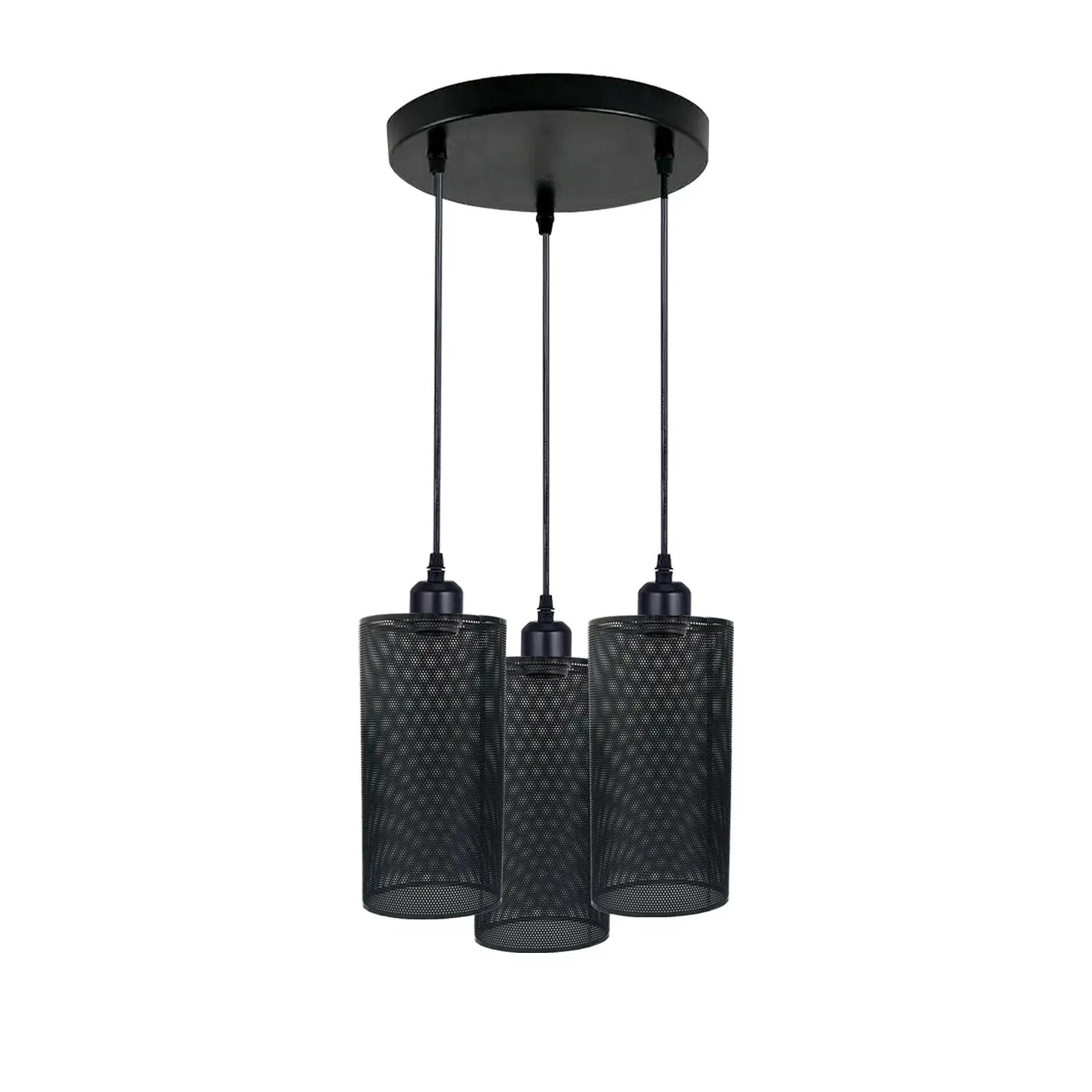 Ledsone Ceiling Rose 3 Way Hanging Pendant Lamp Shade Light Fitting Lighting Kit UK - Pendant Lights