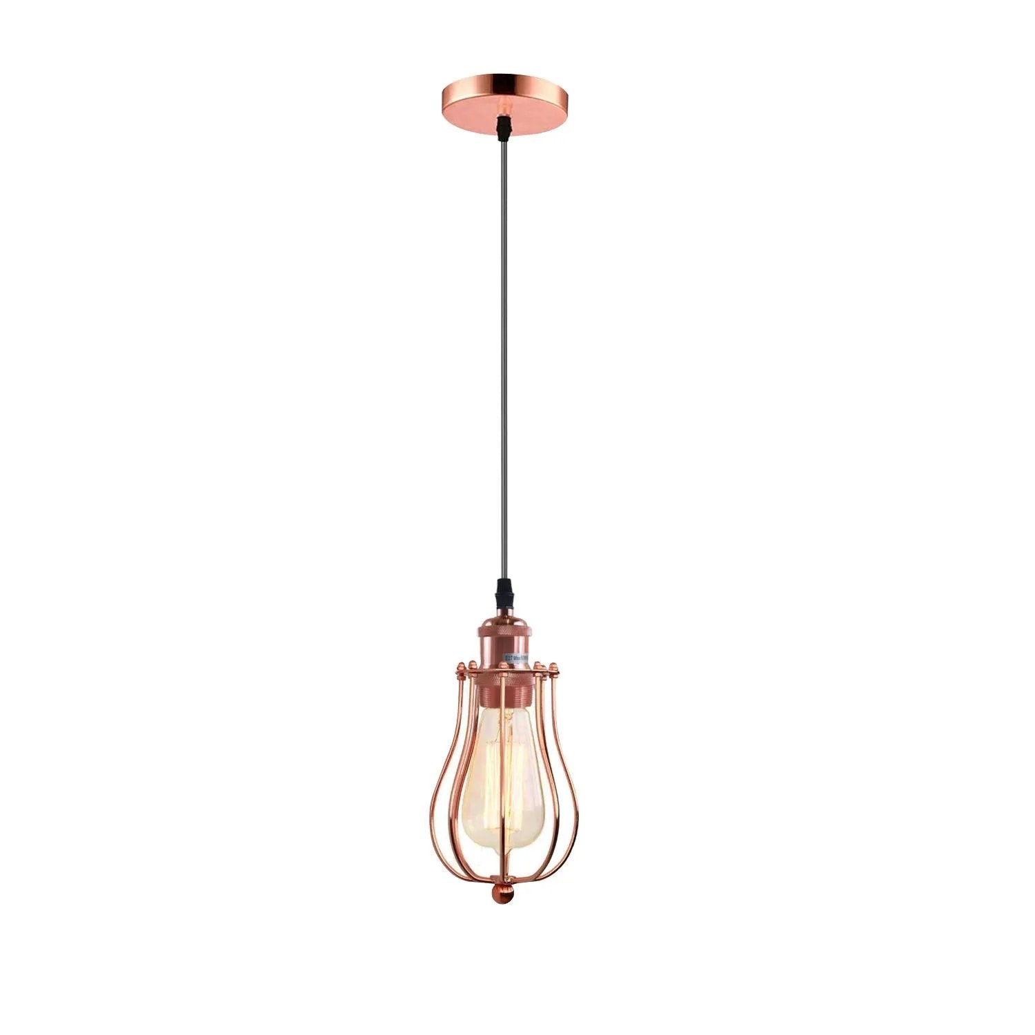 LEDSone Ceiling Rose Balloon Cage Hanging Pendant Lamp Holder Light Fitting Lighting Kit UK - Pendant Lights