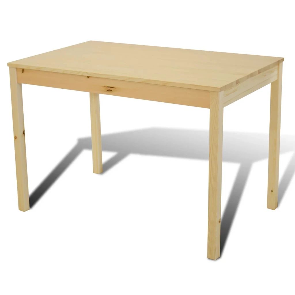 vidaXL vidaXL Dining Set 5 Pieces Pine Wood Natural - Dining Set