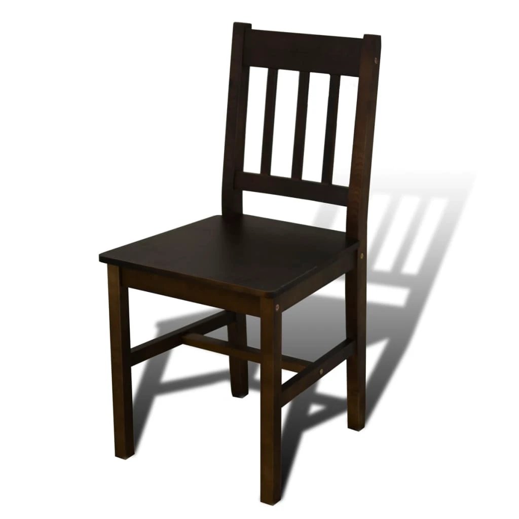 vidaXL vidaXL Dining Set 5 Pieces Pine Wood Natural - Dining Set