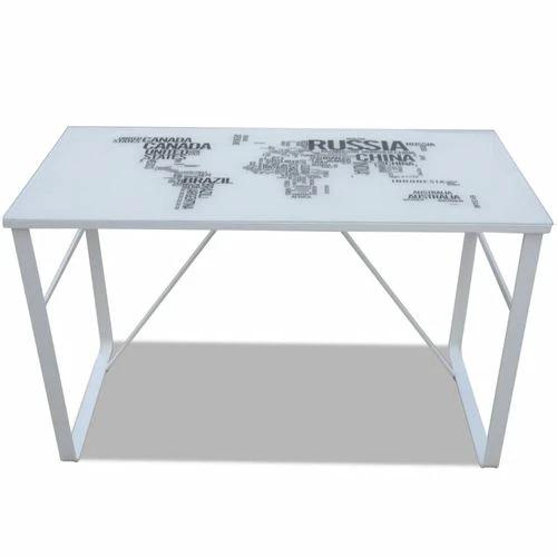 Rectangular Desk with Map Pattern by vidaXL